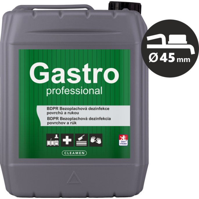 CLEAMEN Gastro Professional- BDPR - Bezoplachová dezinfekce povrchů a rukou 5L - Kanystr