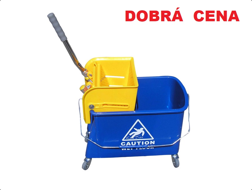       Vozík úklidový - 1x20L - s přepážkou a ždímačem