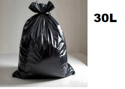 Sáčky do koše 30L - 50x60cm - 40mi - na roli 25ks / ČERNÉ
