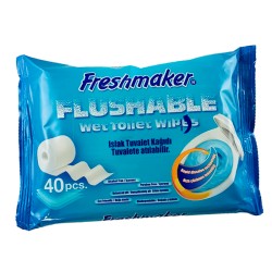 Ubrousky VLHČENÉ - box 40ks / WC, vlhčený TP
