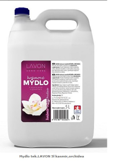Tekuté mýdlo - LAVON - 5L - BÍLÉ Kašmír / Orchidea ● Kanystr